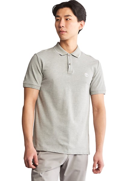 Printed Neck Short Sleeve Erkek Polo T-Shirt - TB0A26NF