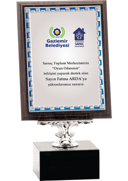 - Ahşap Plaketler - PL-050-M B - 15x20 cm