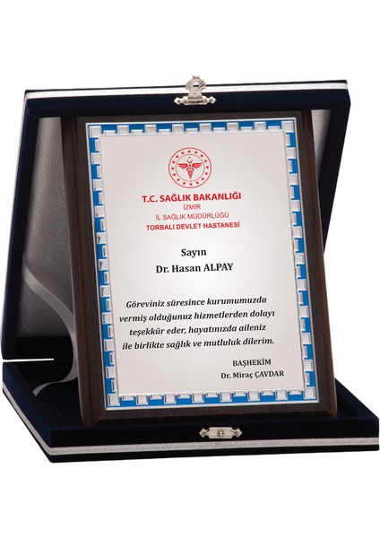 - Ahşap Plaketler - PL-049-M B - 15x20 cm