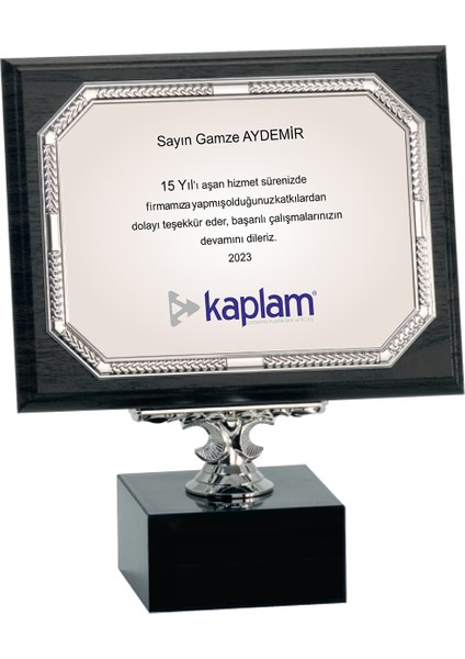 - Ahşap Plaketler - PL-048-M A - 18x24 cm