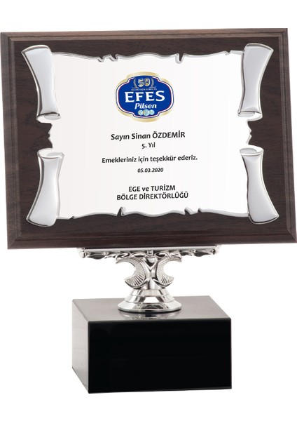 - Ahşap Plaketler - PL-040-M B - 15x20 cm