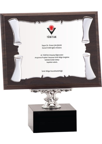 - Ahşap Plaketler - PL-040-M A - 18x24 cm