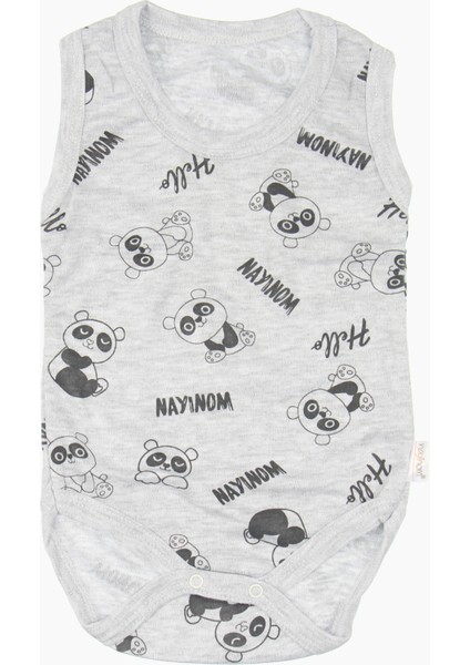 Panda Desenli Askılı Bebek Body