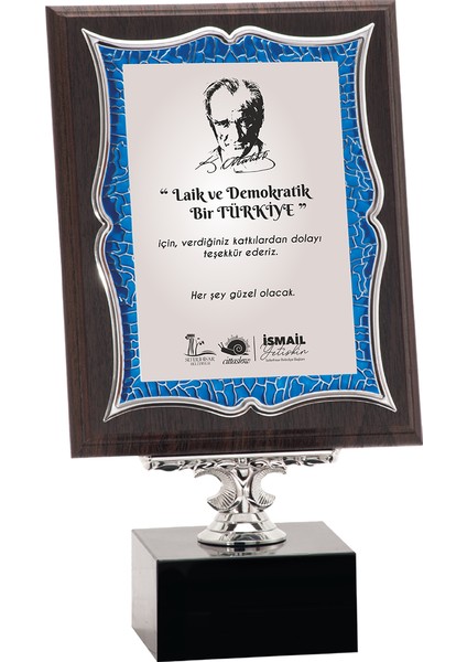 - Ahşap Plaketler - PL-034-M A - 18x24 cm