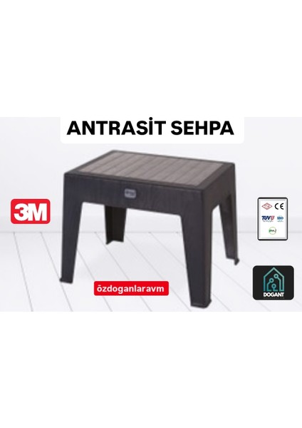 3m Balkon Bahçe Havuz 2 Adet ANTRASİT Sehpa
