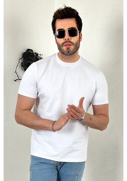 Unisex Oversize Beyaz Basic T-Shirt indirimleri