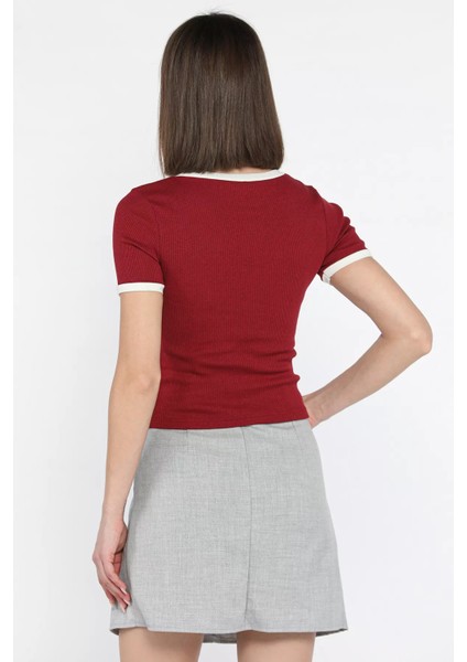 Kadın Bisiklet Yaka Dikiş Detaylı Kaşkorse Bluz modelleri