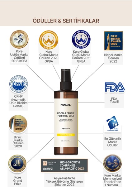 Oda ve Kumaş Kokusu Kundal Room & Fabric Perfume Mist (Ylang Ylang) 300 ml fırsatları