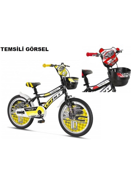 20J Ümit Trendy Çocuk Bisikleti - Siyah Kırmızı