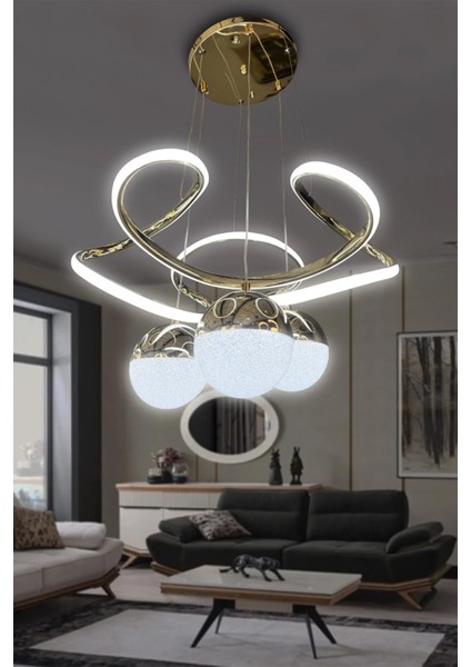 Dron 3 Toplu LED Avize - 3 Renk Kumandalı