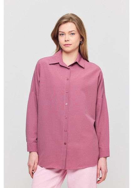6621A Arkası Robalı Gömlek Violet