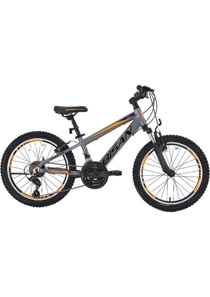 Cooper Çocuk Bisikleti 30 cm V 24 Jant 21 Vites Füme Siyah Turuncu