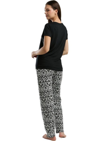 Kadın Siyah Pijama Takımı 3241-S