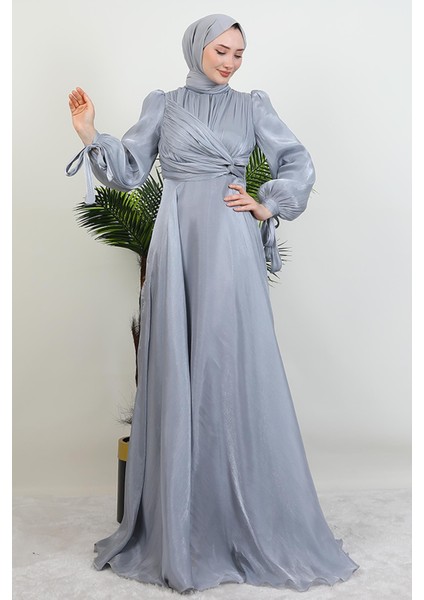 Zambak Ipek Abiye Gri fiyatları