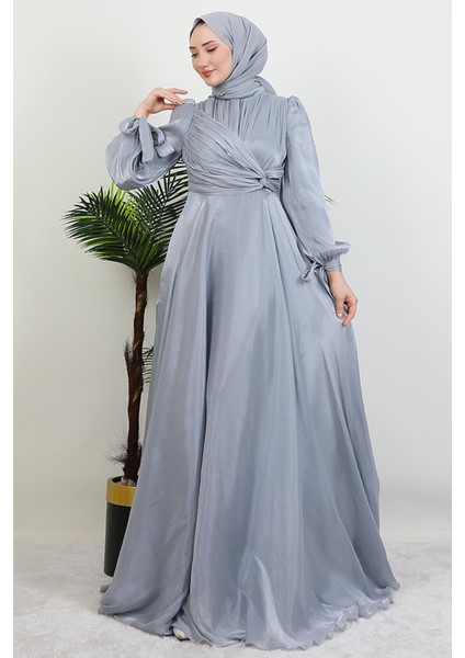 Zambak Ipek Abiye Gri fırsatları