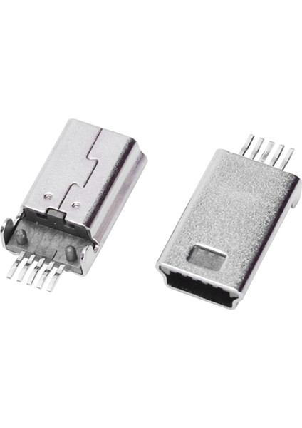10 Adet Mini USB Tip B Erkek 180 Derece 5 Pin Smd Smt Lehimleme Jack Konnektörü (Yurt Dışından)