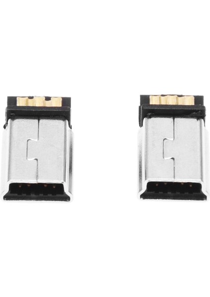 10 Adet Mini USB 5 Pin Erkek Fiş Dıy Smt Konektörü Gümüş Ton Koyu Gri (Yurt Dışından)