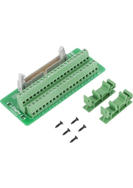 IDC40P 40PIN Konektör Şeridi Kesme Kartı Terminal Bloğu Fiş Plc Arayüzü Braketli, Plc Için, Dın Ray Montajı (Yurt Dışından)