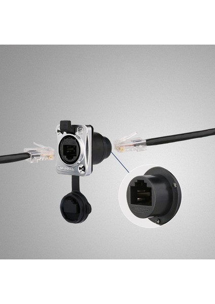IP67 Ağı RJ45 Su Geçirmez Konnektörler / Ethernet RJ45 Su Geçirmez Fiş + Dış Mekan Ethernet Için Su Geçirmez Soket (Yurt Dışından)