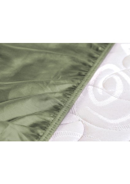 Ciel Tek Kişilik Plus %100 Pamuk Lastikli Saten Çarşaf - Haki fırsatları