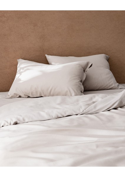 Songe King Size %100 Pamuk Chambre Nevresim Takımı - Ekru