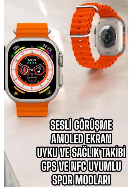 Yeni Nesil Akıllı Saat Nabız Ölçer Sağlık Ölçer ve Kalori Ölçer Uyku Takibi Nfc Özelliği