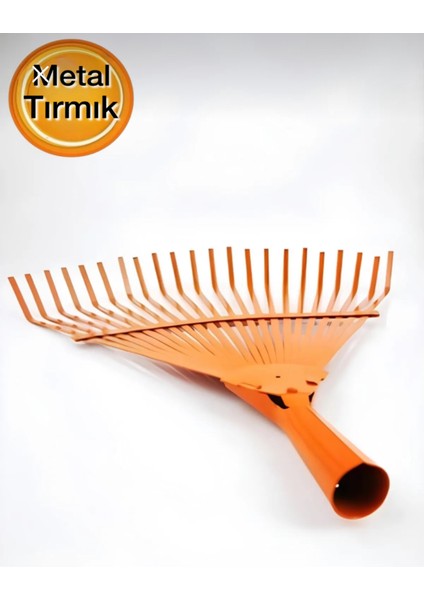 Metal Turuncu Bahçe Tırmığı