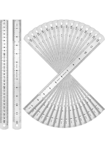 30CM ( 12 Inch ) - Çift Taraflı Paslanmaz Çelik Metal Cetvel - Kalınlık 1mm fiyatları