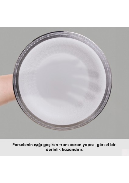 Royal Bone Kate 55 Parça 12 Kişilik Yemek Takımı Platin