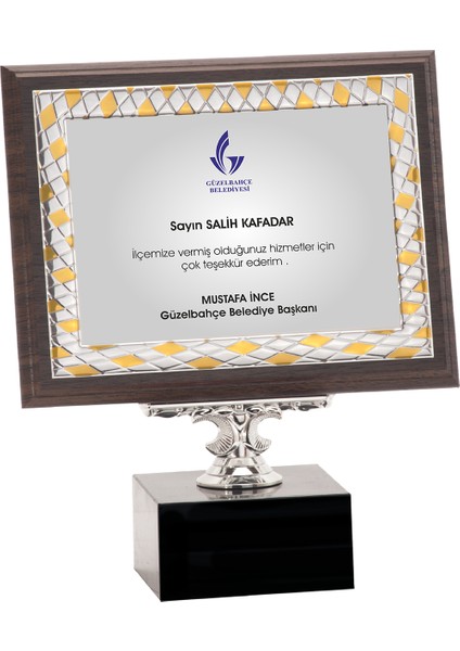 - Ahşap Plaketler - PL-020-M A - 18x24 cm