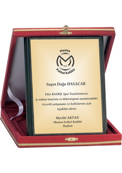 - Ahşap Plaketler - PL-005-M B - 15x20 cm