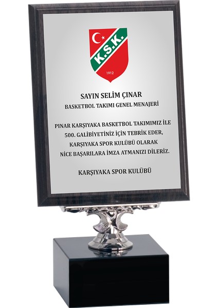 - Ahşap Plaketler - PL-004-M A - 15x20 cm