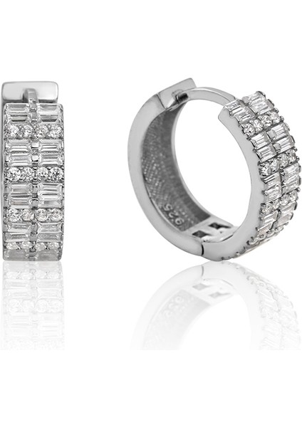 Kadın 925 Ayar Gümüş Zirkon Taşlı Küpe fırsatları