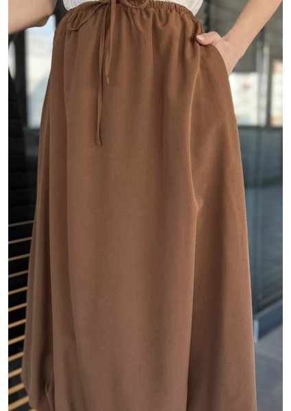 Kadın Bel Lastikli Cepli Balon Etek indirimleri