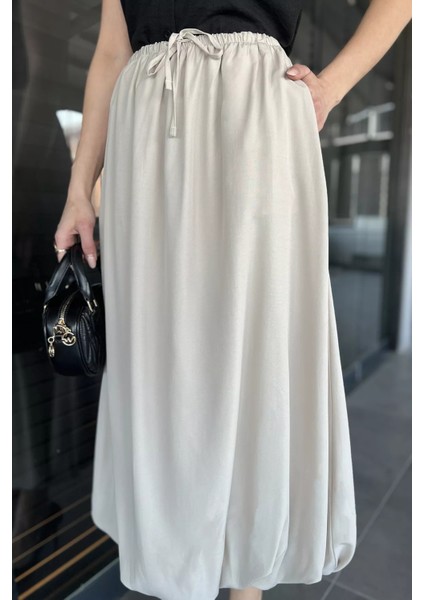 Kadın Bel Lastikli Cepli Balon Etek fırsatları