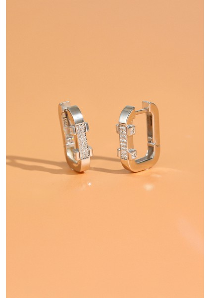 Kadın 925 Ayar Gümüş Zirkon Taşlı Küpe modelleri