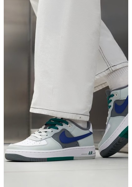 Air Force 1 Lv8 1 Leather Sneaker Unisex Hakiki Deri Günlük Spor Ayakkabı Beyaz Renkli