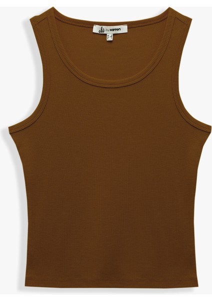 Dar Kesim Bisiklet Yaka Kaşkorse Basic Kolsuz Atlet