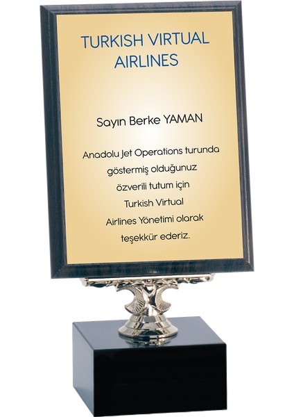 - Ahşap Plaketler - PL-002-M A - 15x20 cm