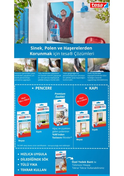 Pencere Sineklik 3'lü Avantajlı Paket Siyah