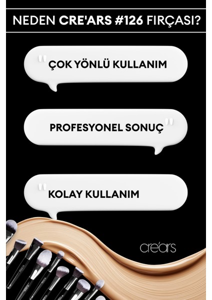 Yuvarlak Karıştırma Fırçası Cre'ars Round Blending Brush #126