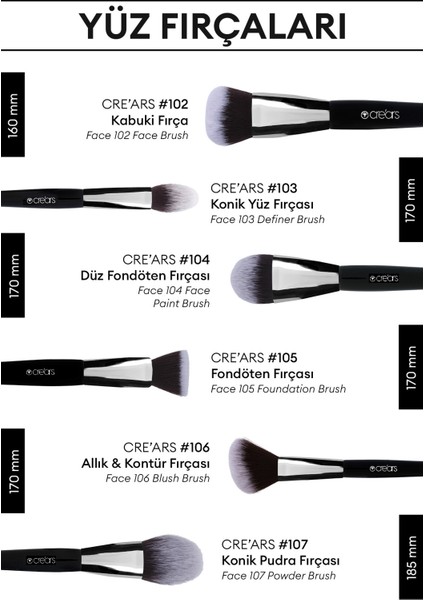 Yuvarlak Karıştırma Fırçası Cre'ars Round Blending Brush #126