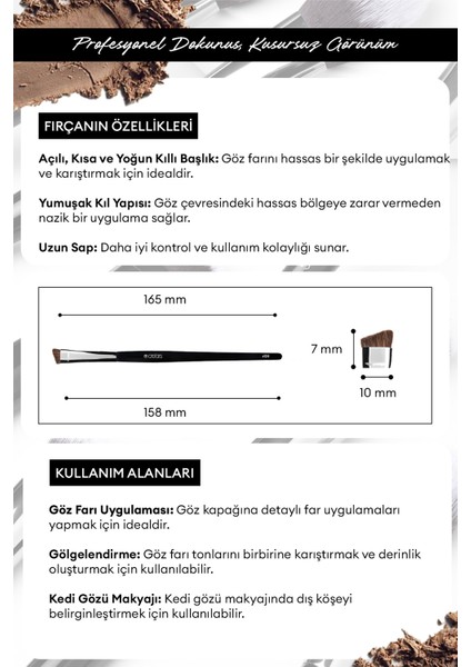 Açılı Fırça Cre'ars Angled Brush #124