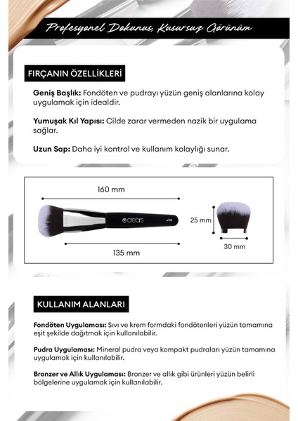 Kabuki Fırça Cre'Ars Face Brush #102 fiyatları