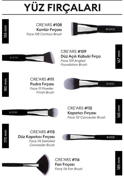Kabuki Fırça Cre'Ars Face Brush #102 indirimleri