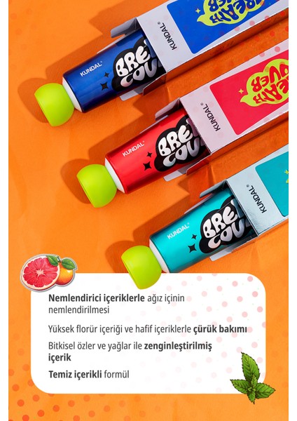 Bitkisel Özlü, Nane Aromalı Diş Macunu KUNDAL Deep Breath Cover Toothpaste (Herb Mint) fiyatları