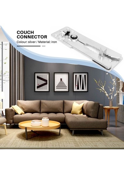 2 Paket Kesitsel Kanepe Bağlantısı, Metal Kesitsel Kanepe Mobilya Bağlantısı Sürgülü Kanepe Için Kesitsel Bağlantılar (Yurt Dışından) fiyatları