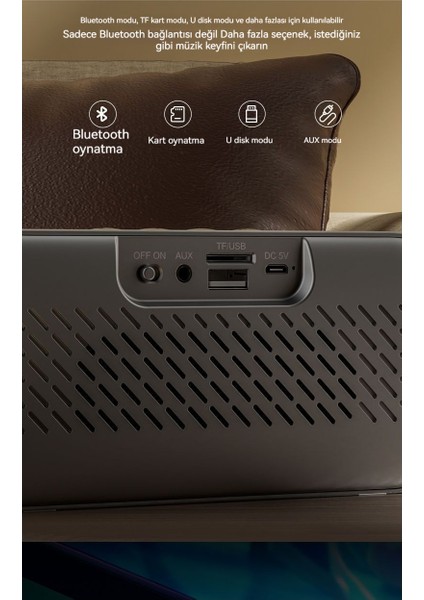 Ortam Aydınlatmalı Taşınabilir Masaüstü Kablosuz Bluetooth Hoparlör (Yurt Dışından) fırsatları