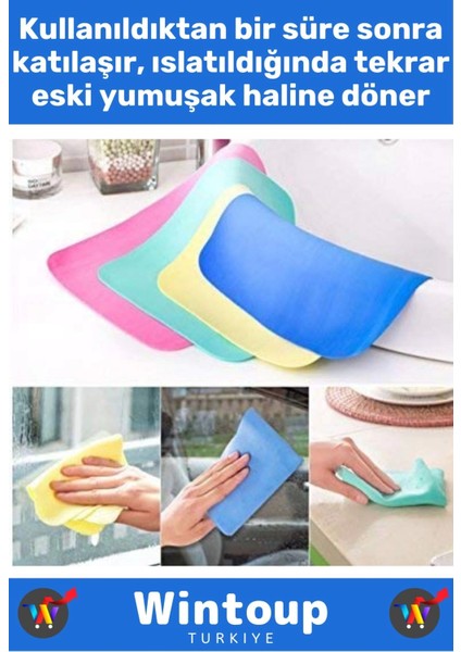 3 Kat Emici Tüm Yüzeylerde Etkili Mutfak Banyo Islak Sihirli Bez 2 Adet