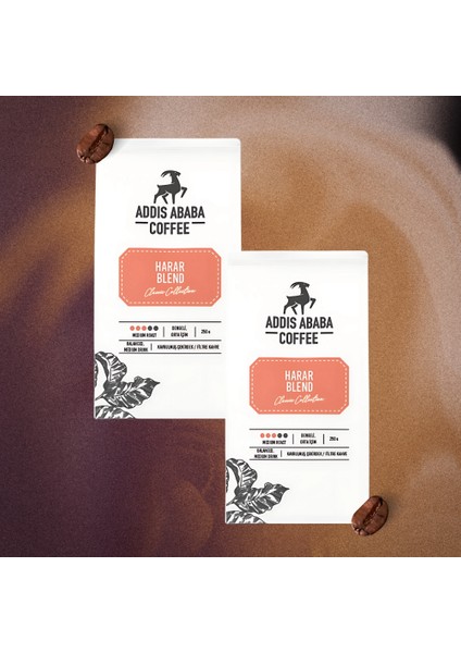 Professional Barista Harar Blend 250 gr x 2 (Toplam : 500 Gr.) (Filtre Kahve & Çekirdek Kahve)